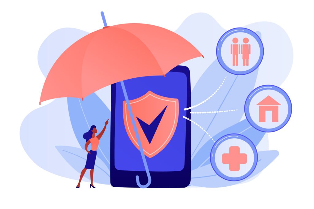 Illustration explaining whole life insurance with lifelong coverage