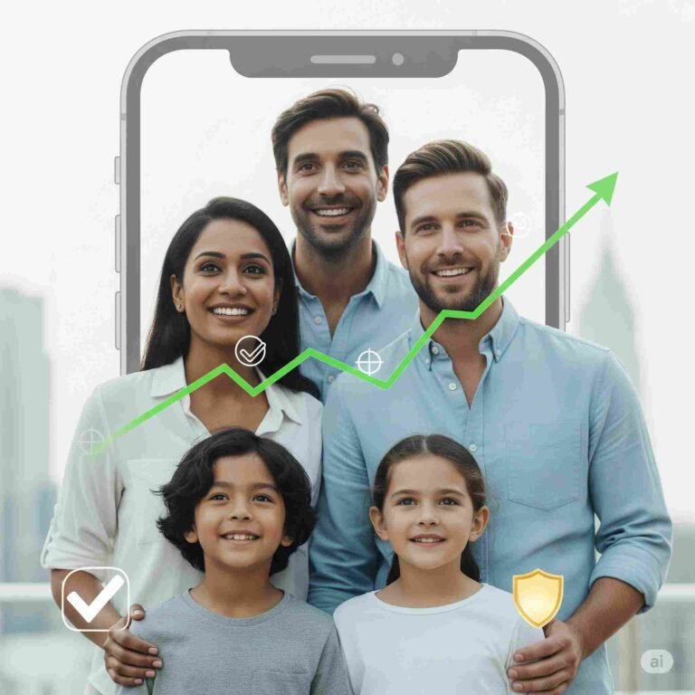 Happy family looking secure with best life insurance USA 2025 policy