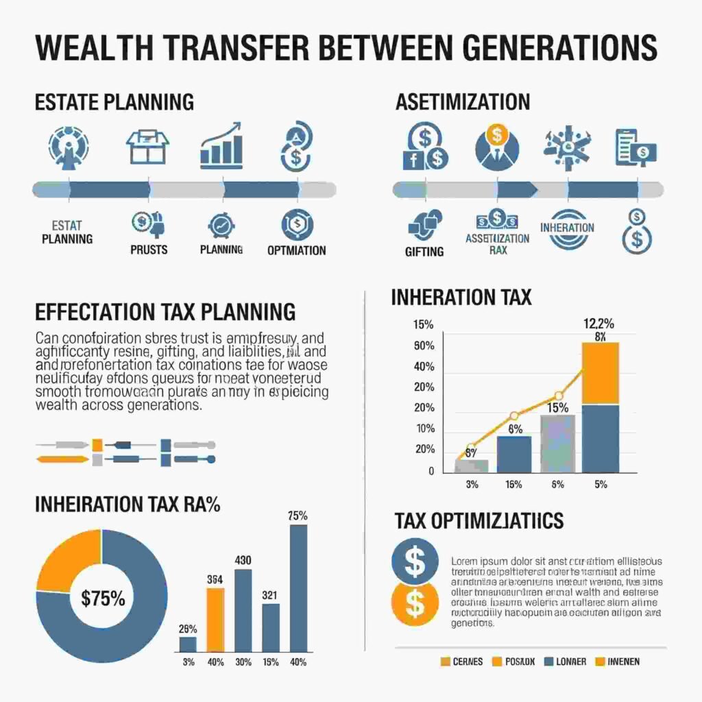Wealth transfer between generations enhanced by inheritance tax policies to reduce inheritance tax liabilities.