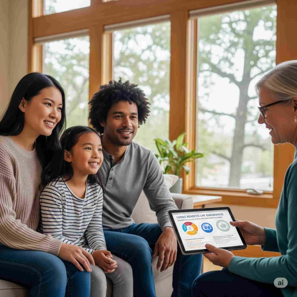 Securing your family's future and health with living benefits life insurance for financial protection.