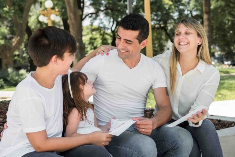 Happy Australian family enjoying time together, emphasizing the peace of mind from family life insurance Australia.