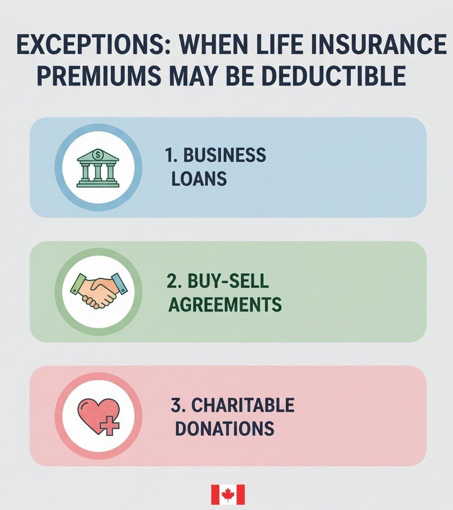 Life insurance exceptions for tax deduction in Canada – business loans, partnerships, charitable donations – Life Insurance Tax Deductible in Canada.