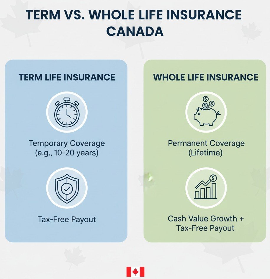 Term life vs whole life insurance comparison with tax implications in Canada – Life Insurance Tax Deductible in Canada.