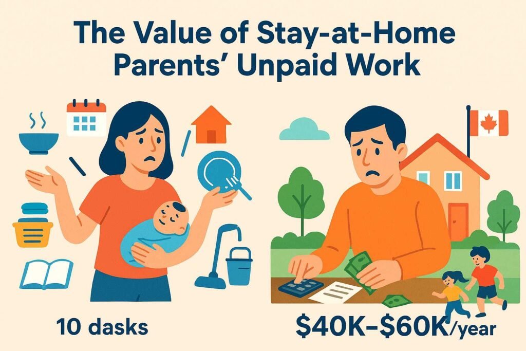 “Value of stay-at-home parents’ unpaid work and need for life insurance. Life insurance myths Canadians often believe.”